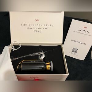 NIB-Sorso Solo Electric Wine Dispenser & Aerator | Automatic Pour & Preservation